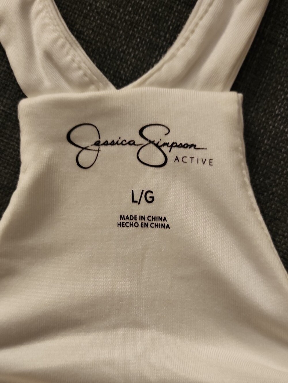 Jessica Simpson Cream Ribbed Racerback Tank - Picture 3 of 3
